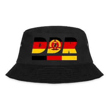 Deutsche Demokratische Republik Flagge Fahne DDR - Bucket Hat - Schwarz - Vorne - Lela (165cm)