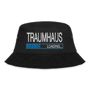 Traumhaus Loading Hausbau Richtfest Traumhaus - Bucket Hat - Schwarz - Vorne - Lela (165cm)