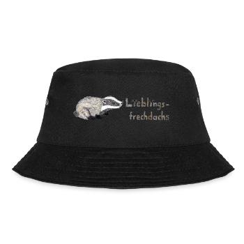 Lieblingsfrechdachs - Bucket Hat - Schwarz - Vorne - Lela (165cm)