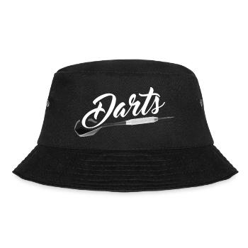 Darts Dartpfeil Motiv für Dartliebhaber - Bucket Hat - Schwarz - Vorne - Lela (165cm)