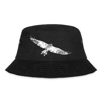 Greifvogel auf breiten Schwingen - Bucket Hat - Schwarz - Vorne - Lela (165cm)