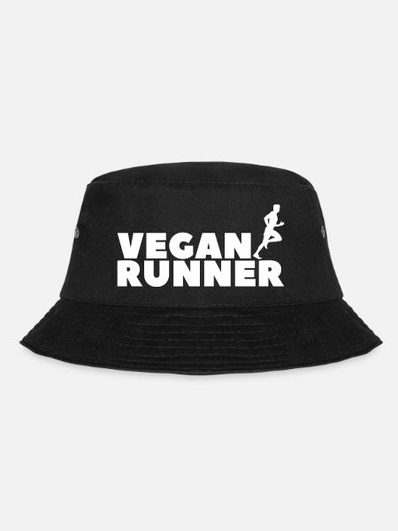 Vegan runner Mann Sport Geschenk Plant - Bucket Hat - Schwarz