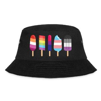 LGBT Ice Rainbow Flag Equality - Bucket Hat - black - Front - Lela (165cm)