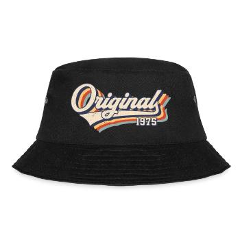 Original 1975 Vintage 46th Birthday Gift - Bucket Hat - black - Front - Lela (165cm)