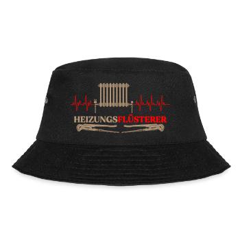 Installateur Herzschlag Heizungsbauer Heizungsbau - Bucket Hat - Schwarz - Vorne - Lela (165cm)