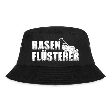 Rasenflüsterer Rasenmäher Rasen mähen Rasenpfleger - Bucket Hat - Schwarz - Vorne - Lela (165cm)