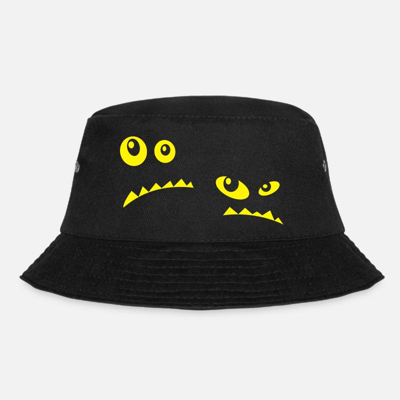 Monstereyes GLOW-in-the-Dark - Bucket Hat - Schwarz