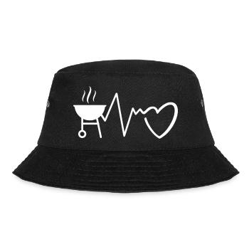 Grillherz Rhythmus - Bucket Hat - Schwarz - Vorne - Lela (165cm)