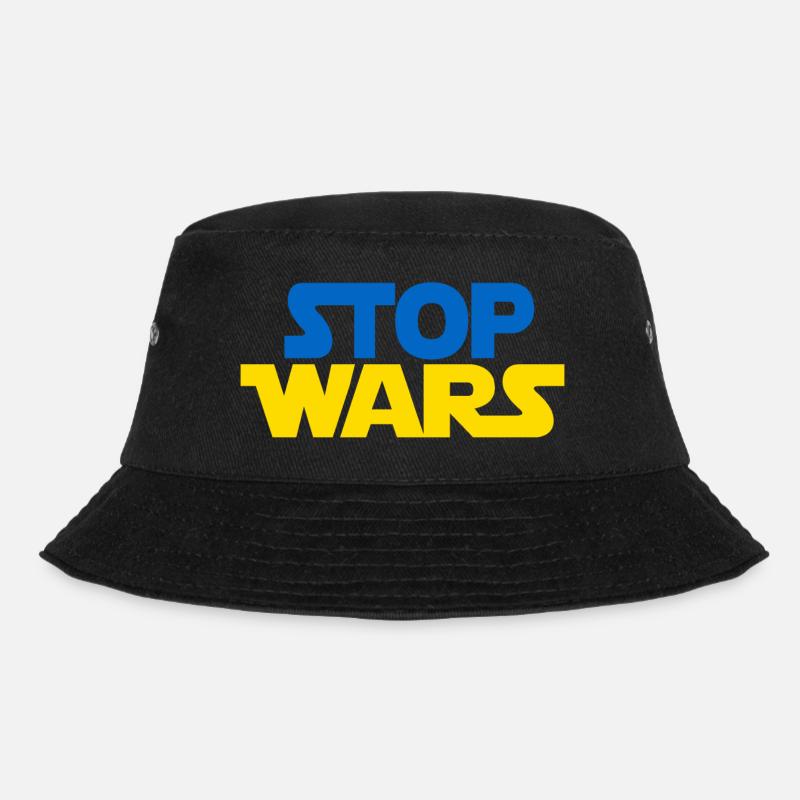 STOP WARS UKRAINE - Bucket Hat - black