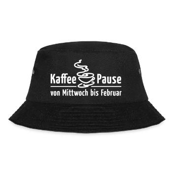 Kaffeepause Mittwoch bis Februar Büro-Humor Satire - Bucket Hat - Schwarz - Vorne - Lela (165cm)