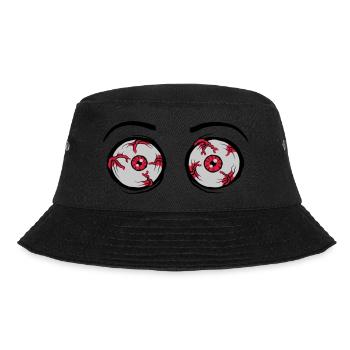 2 crazy scary eyes - Bucket Hat - black - Front - Lela (165cm)