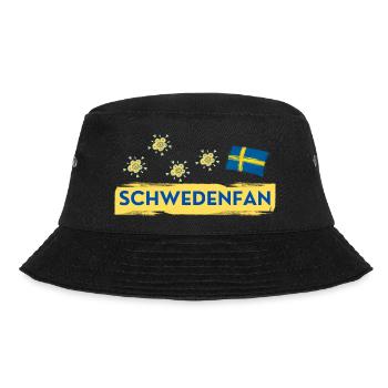 Schwedenfan Flagge - Bucket Hat - Schwarz - Vorne - Lela (165cm)