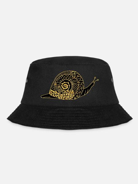 Schnecke - Bucket Hat - Schwarz