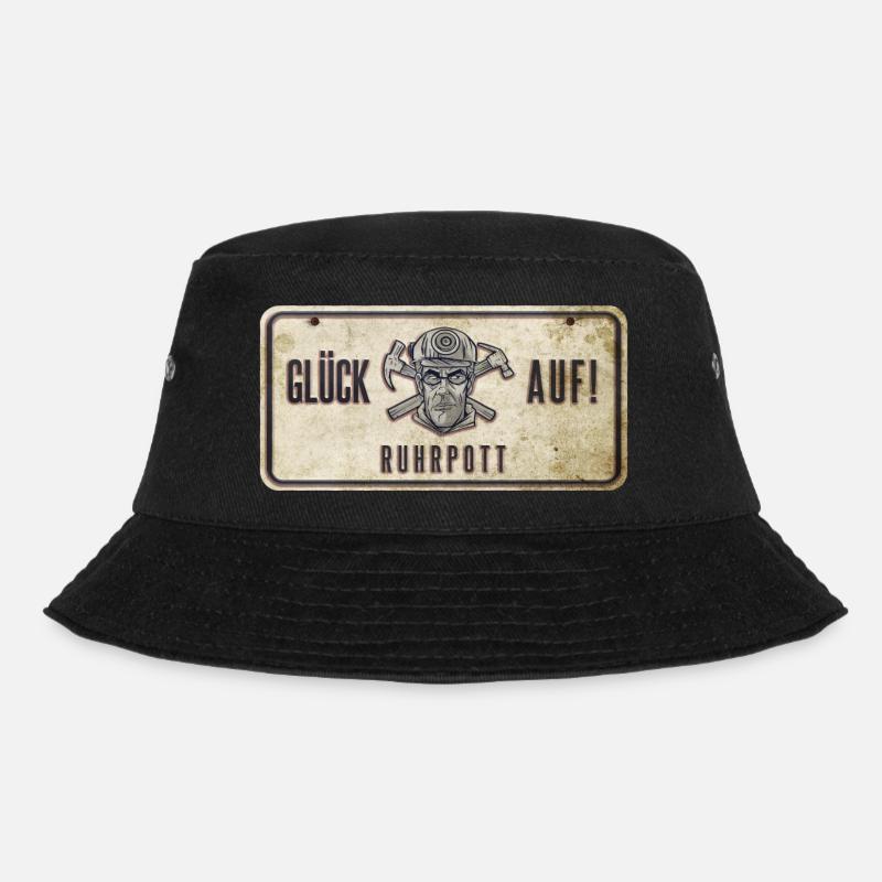 Glück auf Ruhrpott Schild - Bucket Hat - Schwarz