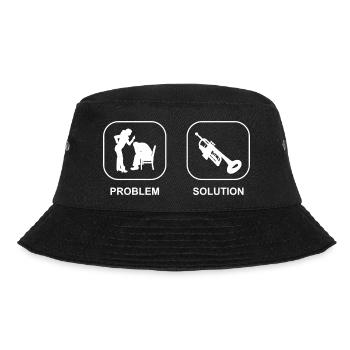 Trompete lustiger Musiker Spruch Musik Instrument - Bucket Hat - Schwarz - Vorne - Lela (165cm)