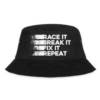Kfz-Mechatroniker Autowerkstatt Werkstatt Auto - Bucket Hat - Schwarz - Vorne - Lela (165cm)
