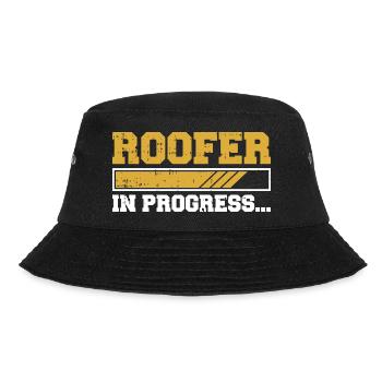 Bauarbeiter Dachdecker Geschenkidee - Bucket Hat - Schwarz - Vorne - Lela (165cm)