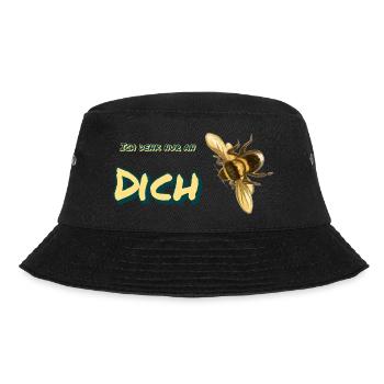 ich denk nur an dich - Bucket Hat - Schwarz - Vorne - Lela (165cm)