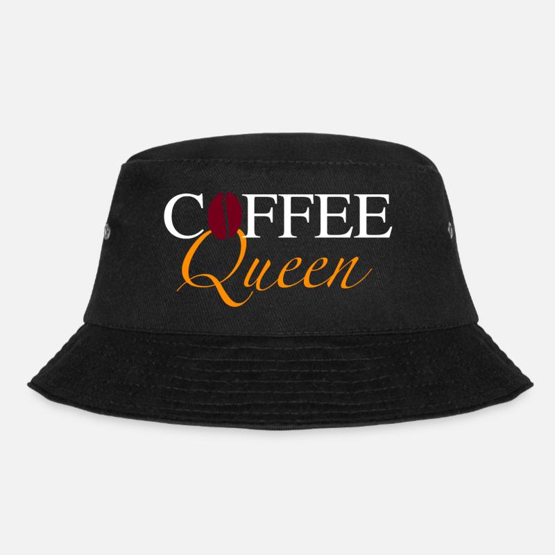 Coffee Queen mit Bohne - Bucket Hat - Schwarz