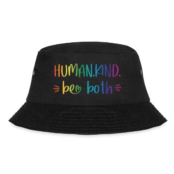 Human Kind - be both - Bucket Hat - Schwarz - Vorne - Lela (165cm)