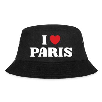 I love Paris - Bucket Hat - black - Front - Lela (165cm)