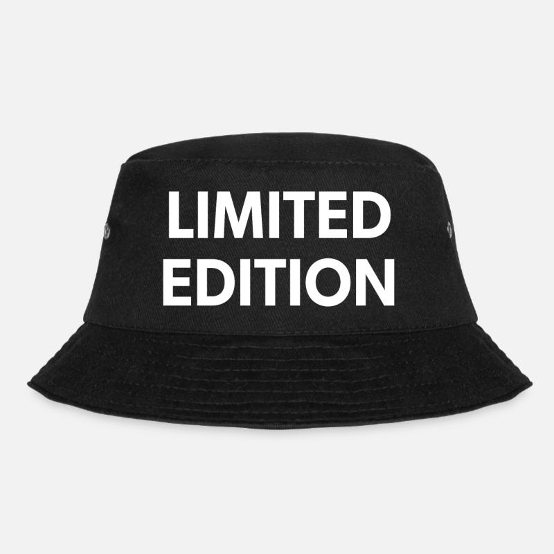 Limited Edition - White Text - Bucket Hat - black