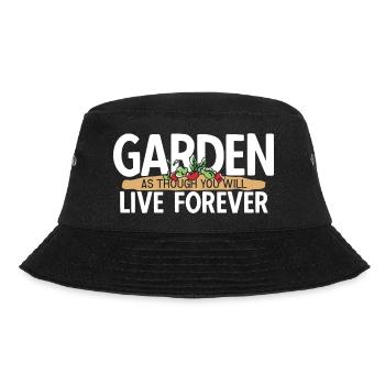 Landschaftsgärtner Hobbygärtner Gärtner - Bucket Hat - Schwarz - Vorne - Lela (165cm)