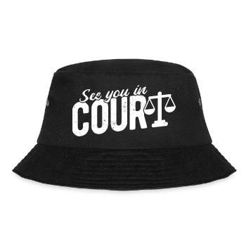 Richter Jurist Anwalt - Bucket Hat - Schwarz - Vorne - Lela (165cm)