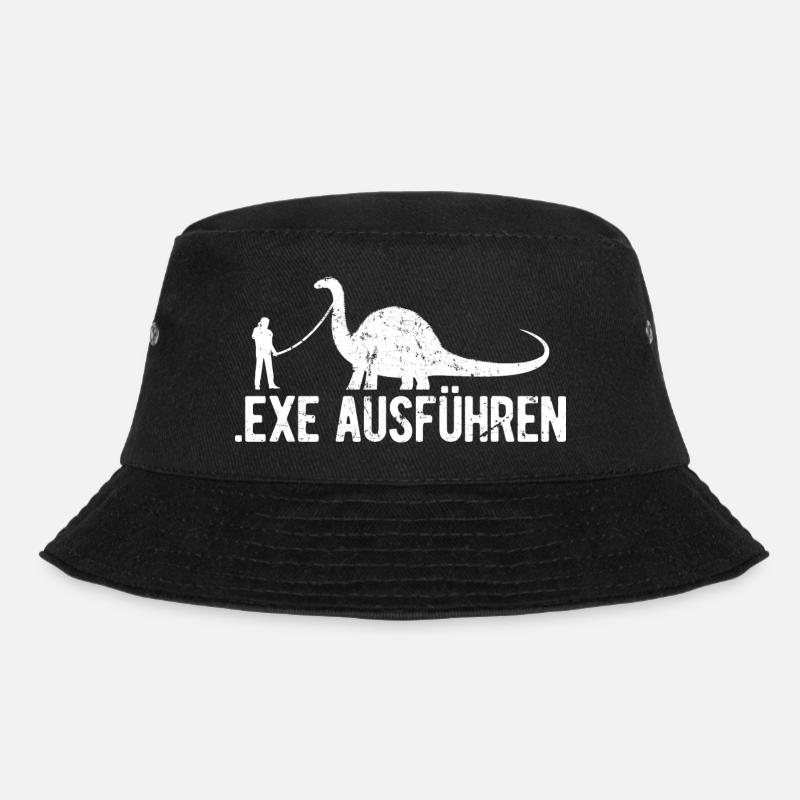 EXE Ausführen - Informatiker Geschenk für Compute - Bucket Hat - Schwarz