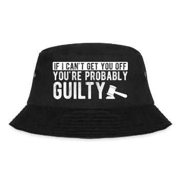 Richter Jurist Anwalt - Bucket Hat - Schwarz - Vorne - Lela (165cm)