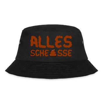 ScheisseV2 - Bucket Hat - Schwarz - Vorne - Lela (165cm)