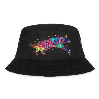 GERMAN SHEPERD Deutscher Schäferhund - Bucket Hat - Schwarz - Vorne - Lela (165cm)