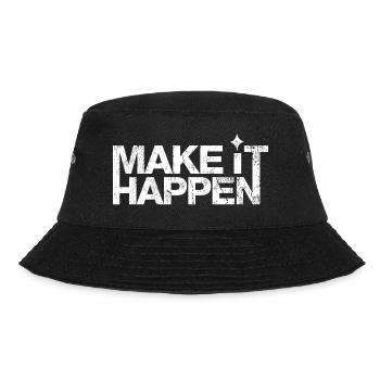 Make it Happen - Bucket Hat - Schwarz - Vorne - Lela (165cm)
