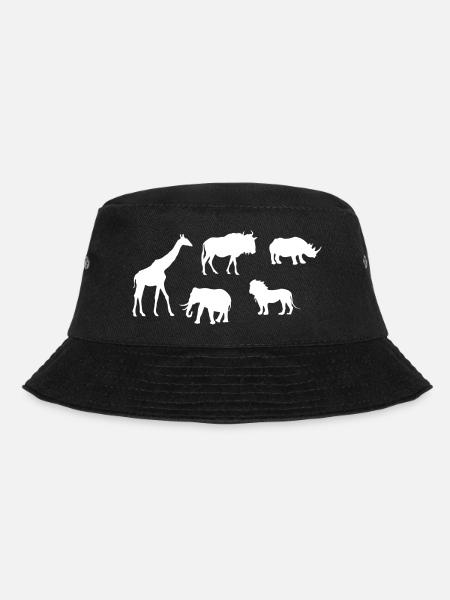 Safari Zoo Animal Safari Zoo - Bucket Hat - Schwarz
