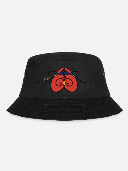 Liebe und Frieden - Bucket Hat - Schwarz