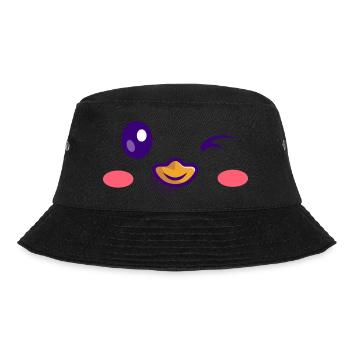 Chicken/Küken - Bucket Hat - Schwarz - Vorne - Lela (165cm)