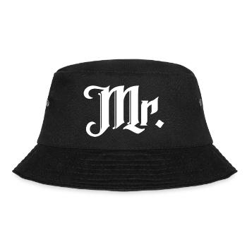 Mr. Matching Couple Engagement Wedding Honeymoon - Bucket Hat - black - Front - Lela (165cm)