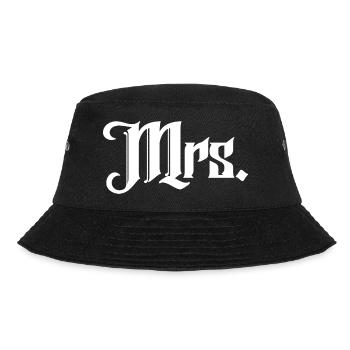 Mrs. Matching Couple Engagement Wedding Honeymoon - Bucket Hat - black - Front - Lela (165cm)