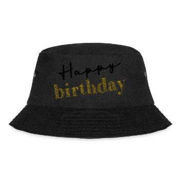 ALLES GUTE ZUM GEBURTSTAG!. ALLES GUTE ZUM GEBURTSTAG!. JAHRESTAG. - Bucket Hat - Schwarz - Vorne - Lela (165cm)