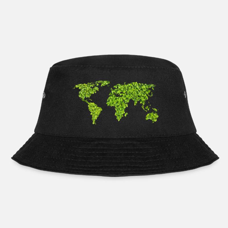 Carte du monde vert - Bob - noir