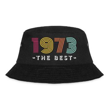 the best 1973 - Bester Jahrgang - Bucket Hat - Schwarz - Vorne - Lela (165cm)