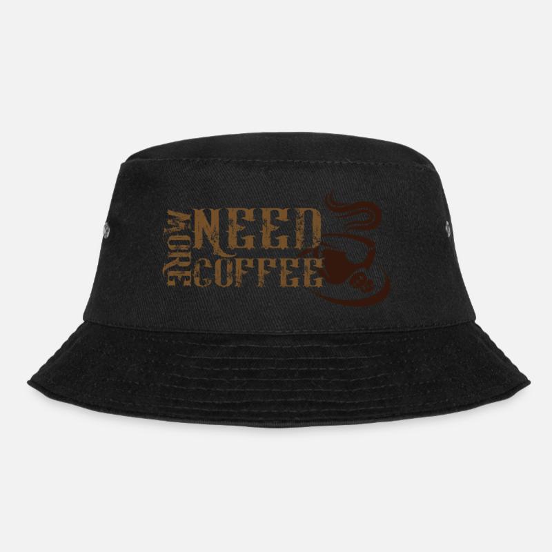 Need more coffee - Bucket Hat - black