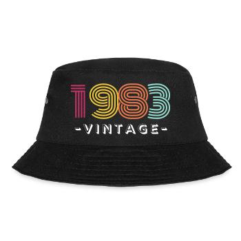 Jahrgang 1983 - Bucket Hat - Schwarz - Vorne - Lela (165cm)