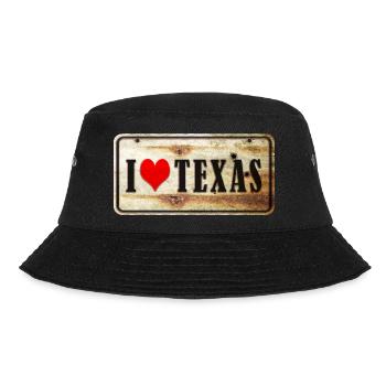 Ich liebe Texas - Bucket Hat - Schwarz - Vorne - Lela (165cm)