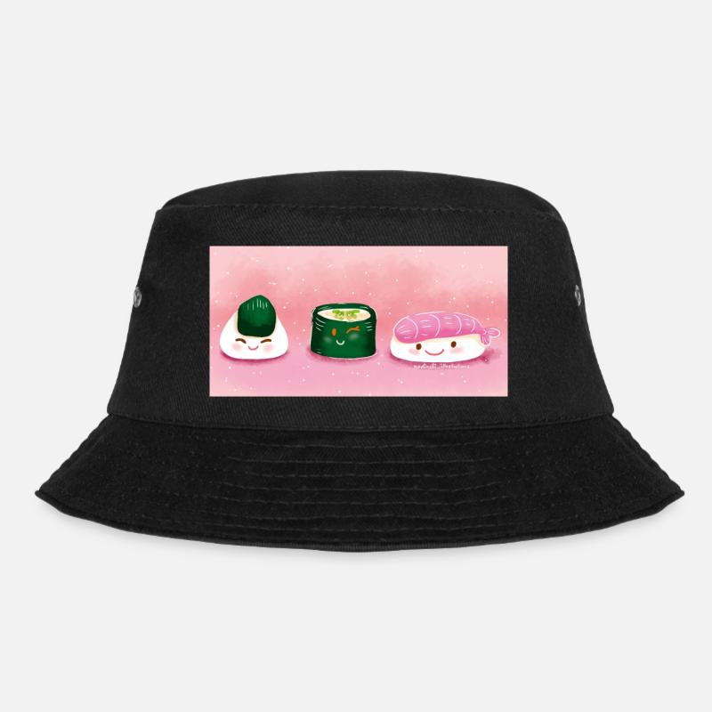 Happy Sushi - Bucket Hat - black