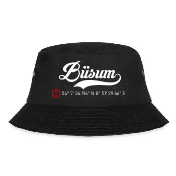 Büsum roter Anker Koordinaten - Bucket Hat - Schwarz - Vorne - Lela (165cm)