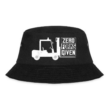 Zero Forks Given Forklift Forklifter Operator - Bucket Hat - Schwarz - Vorne - Lela (165cm)