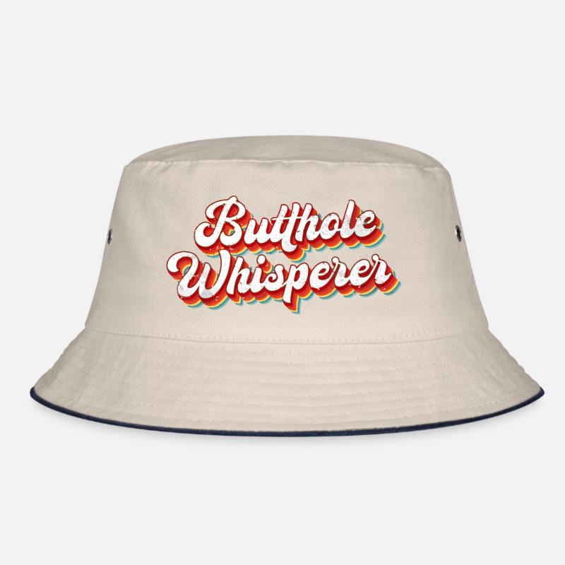 Butthole Whisperer Sarcastic Jokes Retro Vintage Bucket Hat