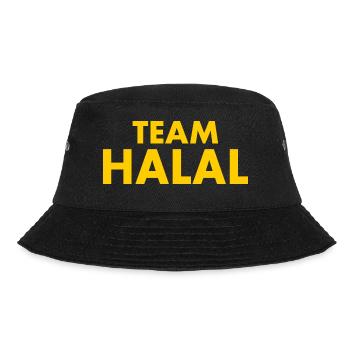 Team halal - Bucket Hat - Schwarz - Vorne - Lela (165cm)