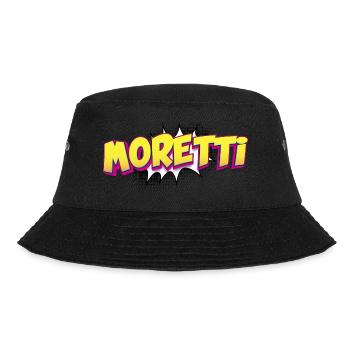 Moretti benutzerdefinierter Name Comic-Buch-Stil Pop-Art, - Bucket Hat - Schwarz - Vorne - Lela (165cm)